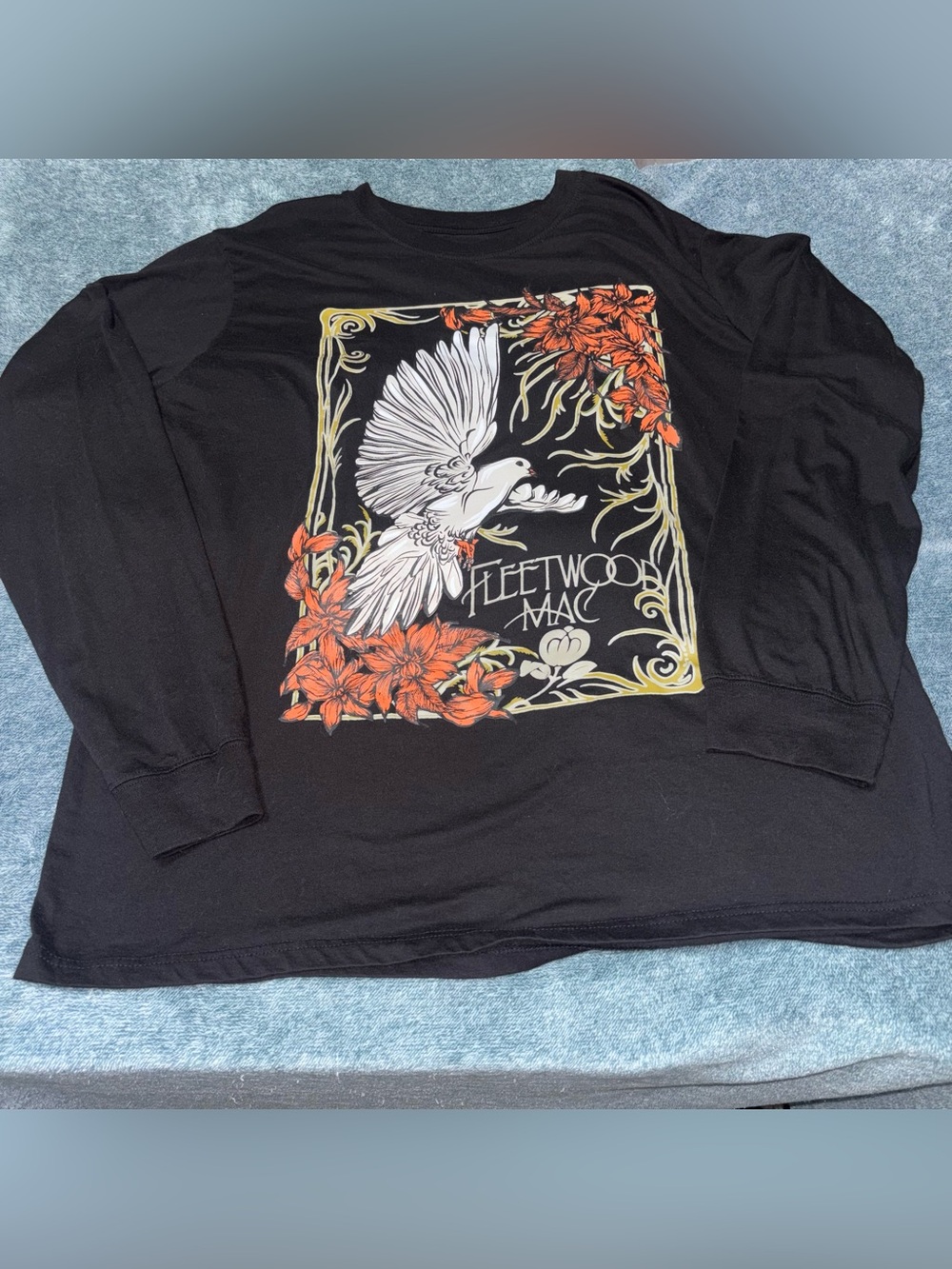 EUC Fleetwood Mac Long Sleeve Black Graphic Tee Unisex Size XXL
